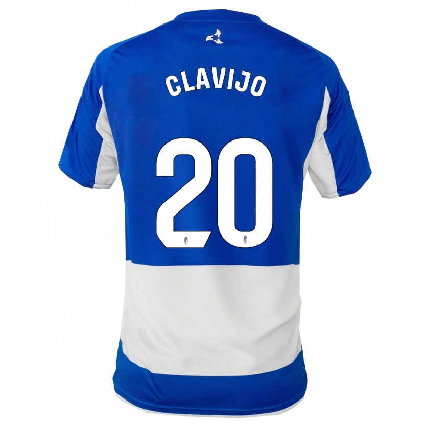 Danxen Niño Camiseta Dani Clavijo #20 Azul Blanco 2ª Equipación 2025/26 La Camisa
