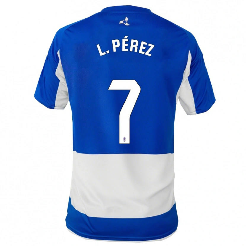 Danxen Niño Camiseta Laura Pérez Martín #7 Azul Blanco 2ª Equipación 2025/26 La Camisa