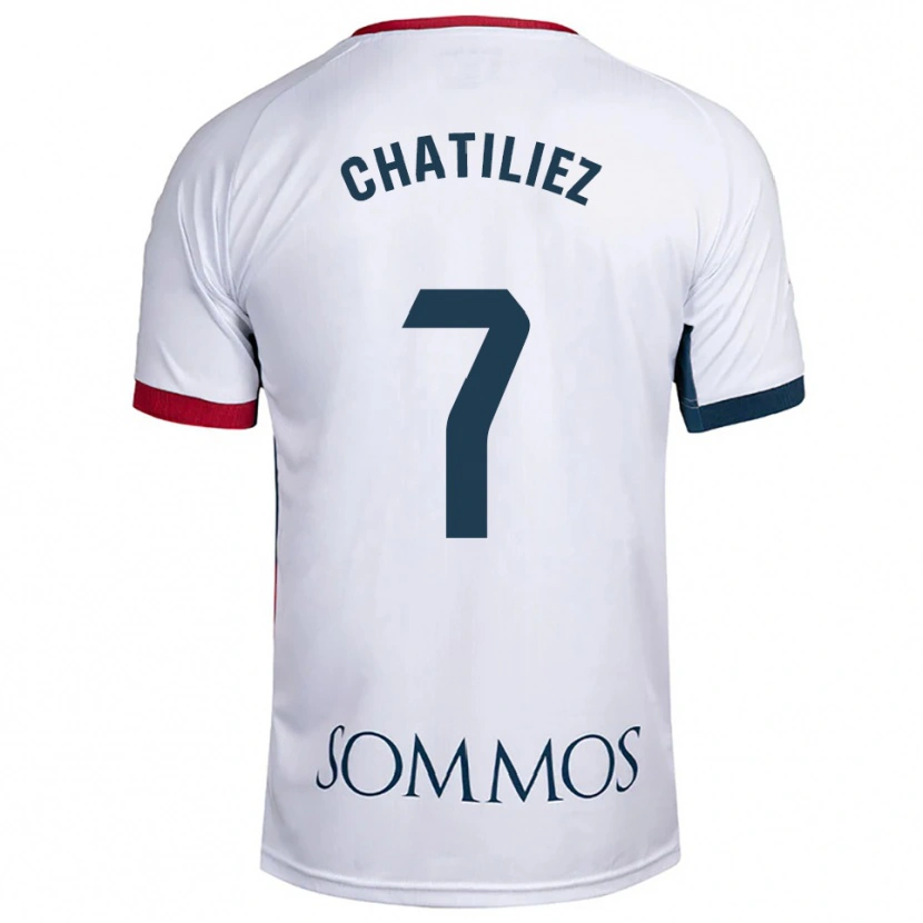 Danxen Niño Camiseta Willy Chatiliez #7 Blanco Rojo 2ª Equipación 2025/26 La Camisa