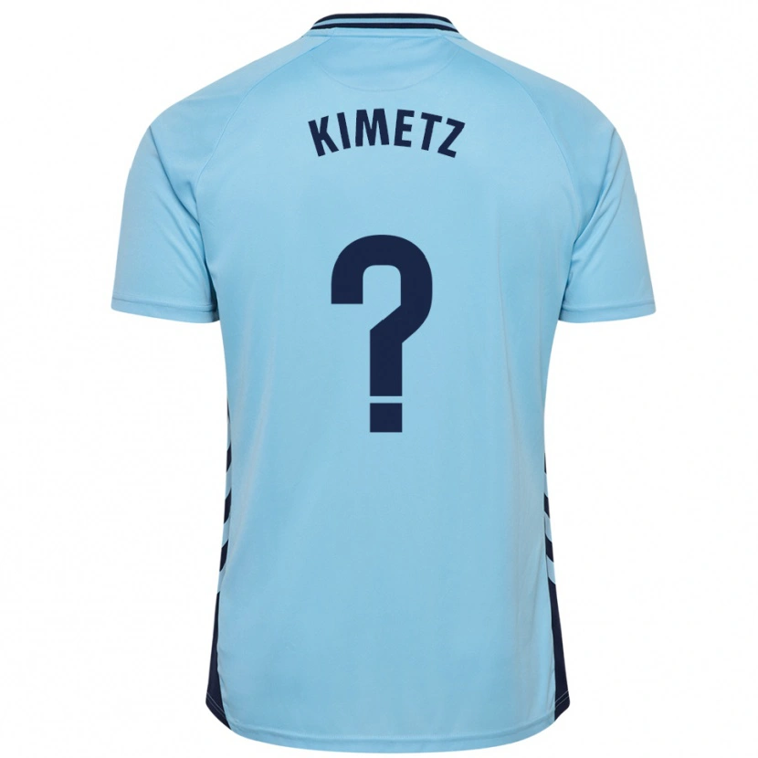 Danxen Niño Camiseta Kimetz García #0 Celeste 2ª Equipación 2025/26 La Camisa