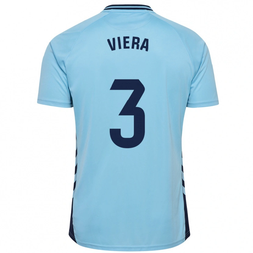 Danxen Niño Camiseta Óliver Viera #3 Celeste 2ª Equipación 2025/26 La Camisa