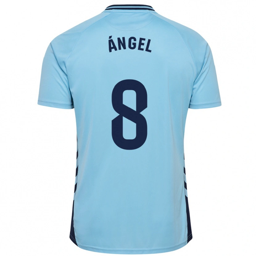 Danxen Niño Camiseta José Ángel #8 Celeste 2ª Equipación 2025/26 La Camisa