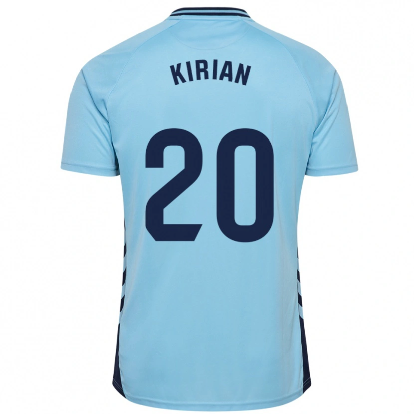 Danxen Niño Camiseta Kirian Rodríguez #20 Celeste 2ª Equipación 2025/26 La Camisa