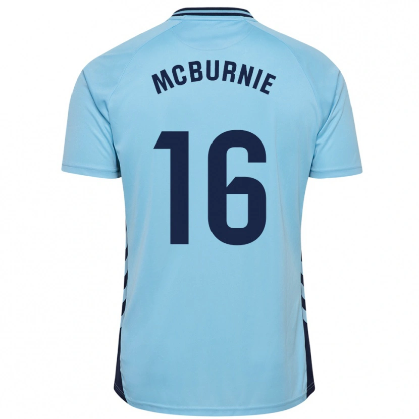 Danxen Niño Camiseta Oli Mcburnie #16 Celeste 2ª Equipación 2025/26 La Camisa