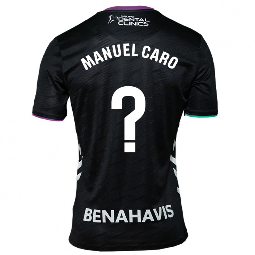 Danxen Niño Camiseta José Manuel Caro #0 Negro Morado Verde 2ª Equipación 2025/26 La Camisa