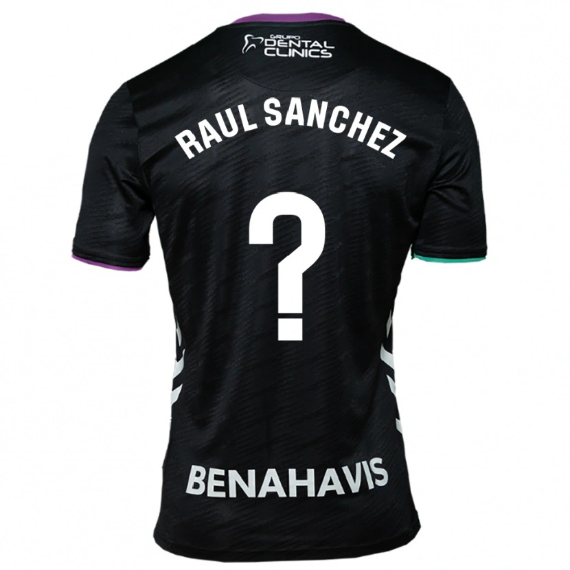 Danxen Niño Camiseta Raul Sánchez #0 Negro Morado Verde 2ª Equipación 2025/26 La Camisa