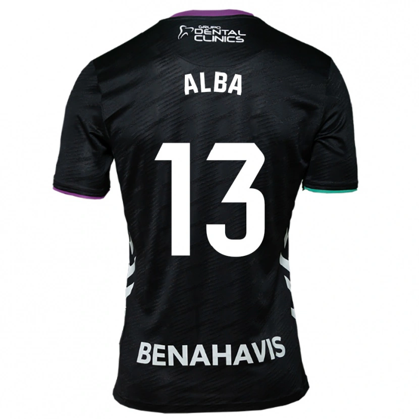 Danxen Niño Camiseta Alba #13 Negro Morado Verde 2ª Equipación 2025/26 La Camisa
