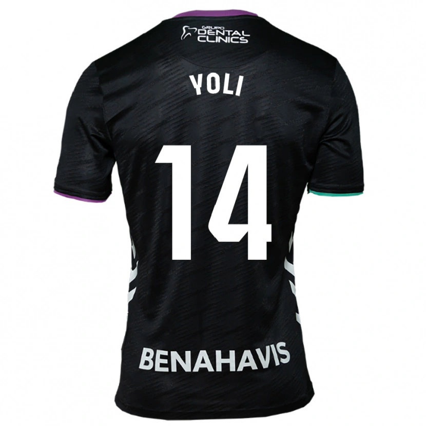 Danxen Niño Camiseta Yolanda Peche Jaaskelainen #14 Negro Morado Verde 2ª Equipación 2025/26 La Camisa
