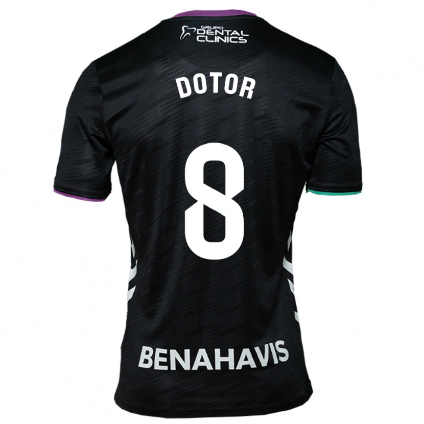 Danxen Niño Camiseta Carlos Dotor #8 Negro Morado Verde 2ª Equipación 2025/26 La Camisa