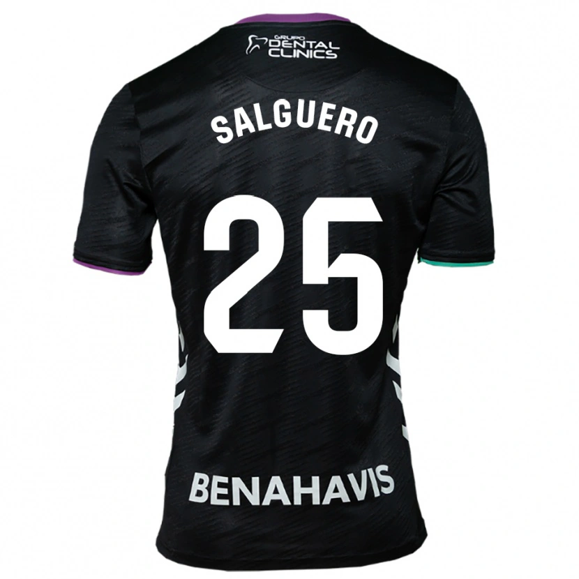 Danxen Niño Camiseta Ismael Salguero #25 Negro Morado Verde 2ª Equipación 2025/26 La Camisa
