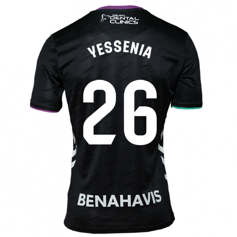 Danxen Niño Camiseta Yessenia Alcaide Martin #26 Negro Morado Verde 2ª Equipación 2025/26 La Camisa