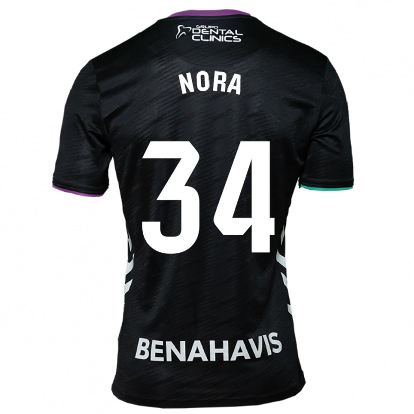 Danxen Niño Camiseta Nora #34 Negro Morado Verde 2ª Equipación 2025/26 La Camisa