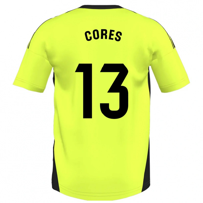 Danxen Niño Camiseta Christian Cores #13 Amarillo Fluorescente 2ª Equipación 2025/26 La Camisa