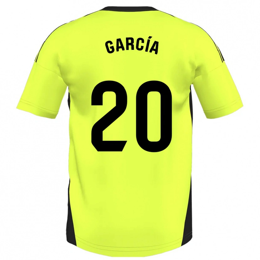 Danxen Niño Camiseta Alberto García #20 Amarillo Fluorescente 2ª Equipación 2025/26 La Camisa
