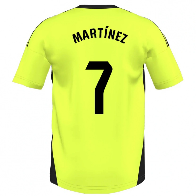 Danxen Niño Camiseta Markel Martínez #7 Amarillo Fluorescente 2ª Equipación 2025/26 La Camisa