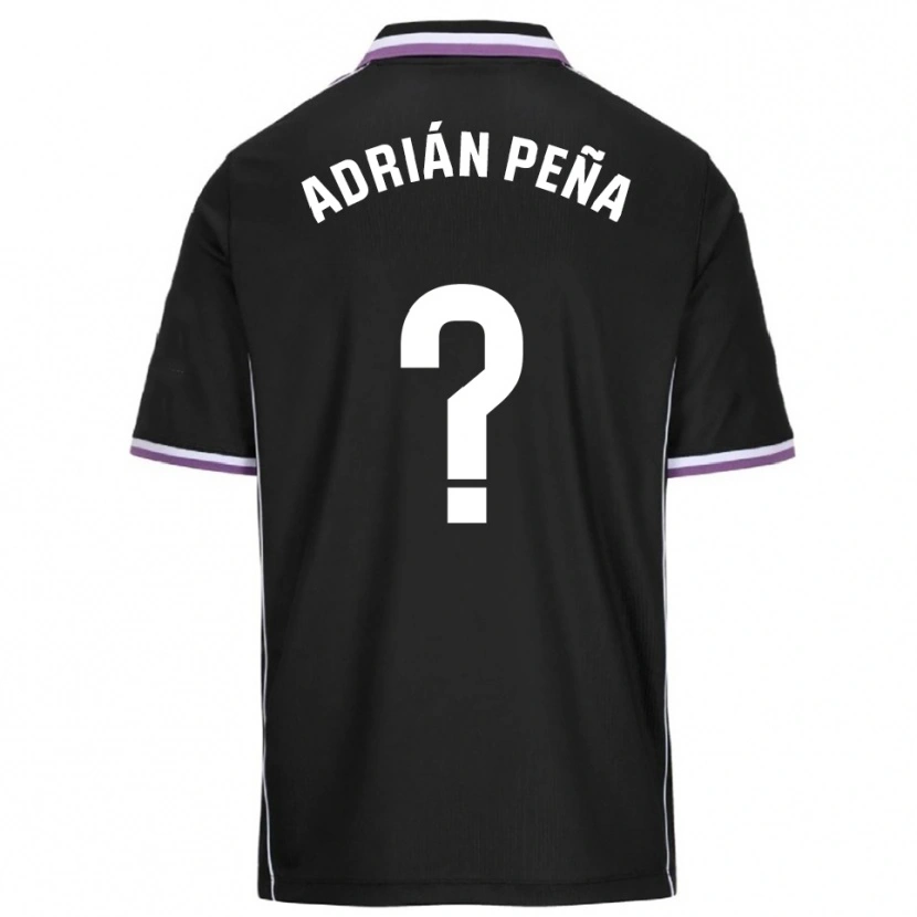 Danxen Niño Camiseta Adrián Peña #0 Morado Negro 2ª Equipación 2025/26 La Camisa