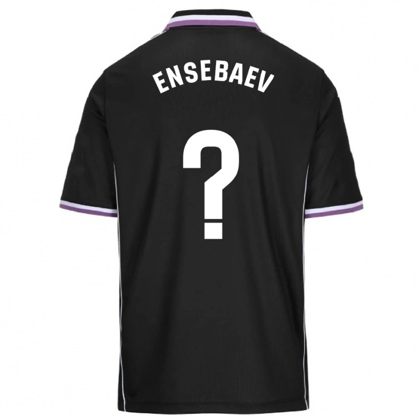 Danxen Niño Camiseta Mokhammed Ensebaev #0 Morado Negro 2ª Equipación 2025/26 La Camisa