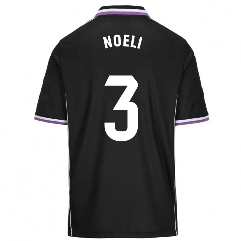 Danxen Niño Camiseta Noelia Díez González #3 Morado Negro 2ª Equipación 2025/26 La Camisa