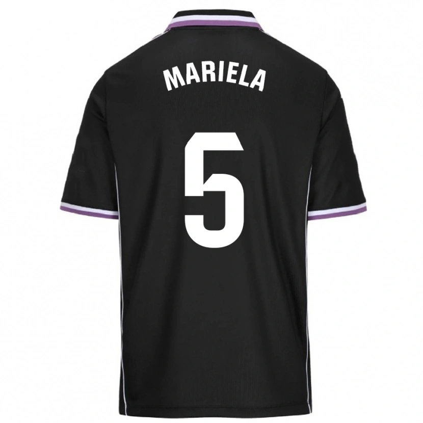 Danxen Niño Camiseta Mariela Conde Gomez #5 Morado Negro 2ª Equipación 2025/26 La Camisa