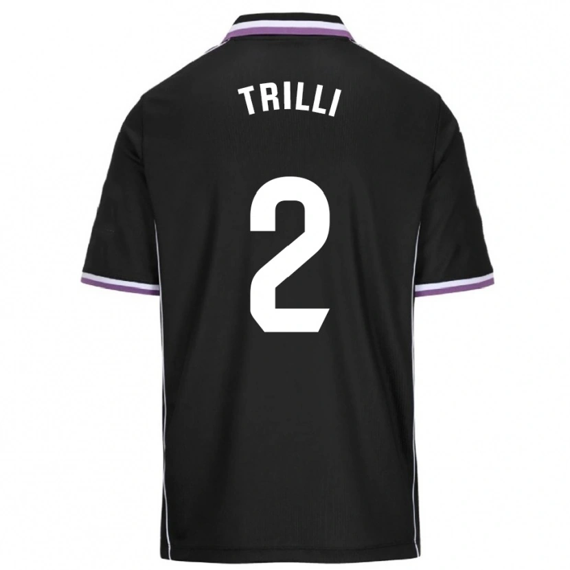 Danxen Niño Camiseta Trilli #2 Morado Negro 2ª Equipación 2025/26 La Camisa