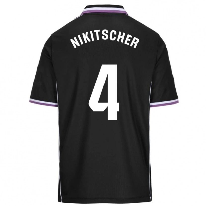 Danxen Niño Camiseta Tamás Nikitscher #4 Morado Negro 2ª Equipación 2025/26 La Camisa