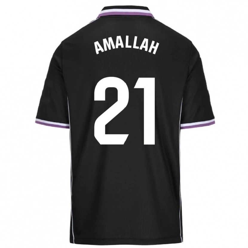 Danxen Niño Camiseta Selim Amallah #21 Morado Negro 2ª Equipación 2025/26 La Camisa