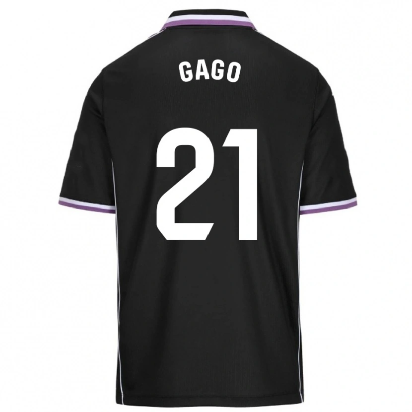 Danxen Niño Camiseta Lucía Gago Sánchez #21 Morado Negro 2ª Equipación 2025/26 La Camisa