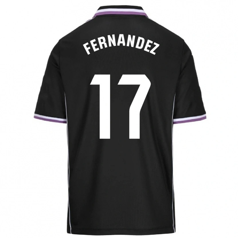 Danxen Niño Camiseta Dani Fernández #17 Morado Negro 2ª Equipación 2025/26 La Camisa