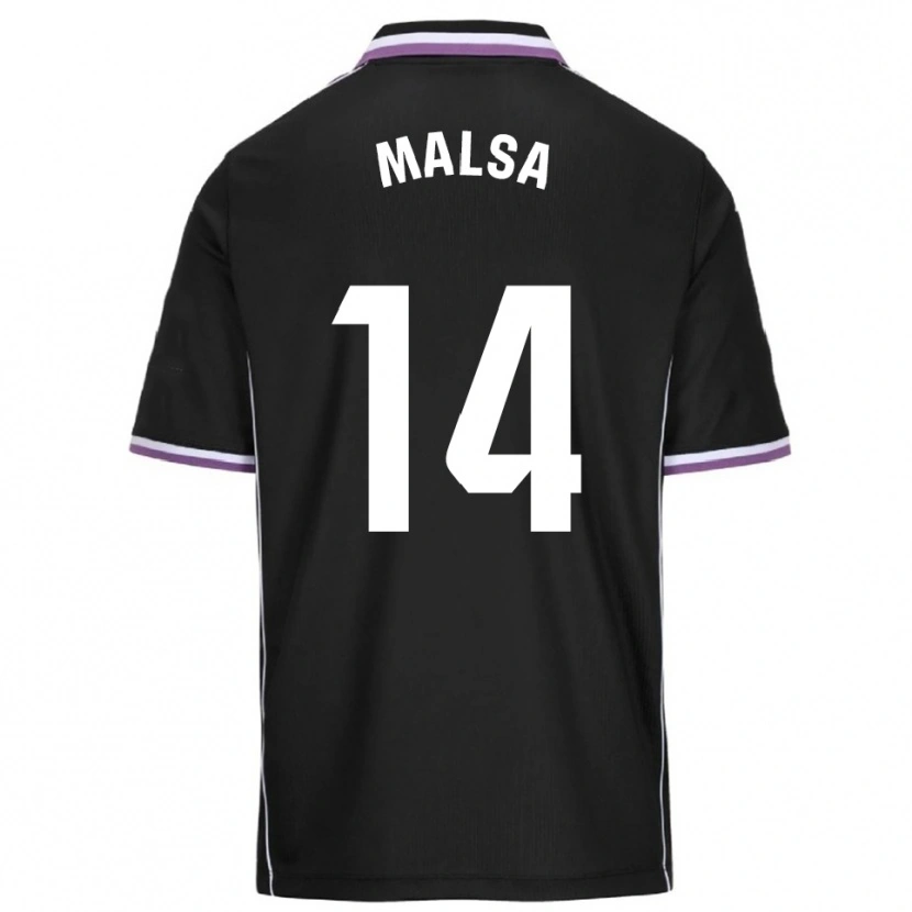 Danxen Niño Camiseta Mickaël Malsa #14 Morado Negro 2ª Equipación 2025/26 La Camisa