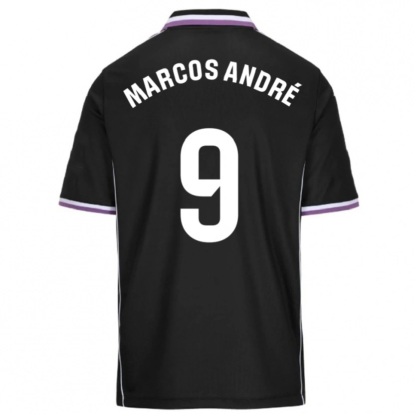 Danxen Niño Camiseta Marcos André #9 Morado Negro 2ª Equipación 2025/26 La Camisa