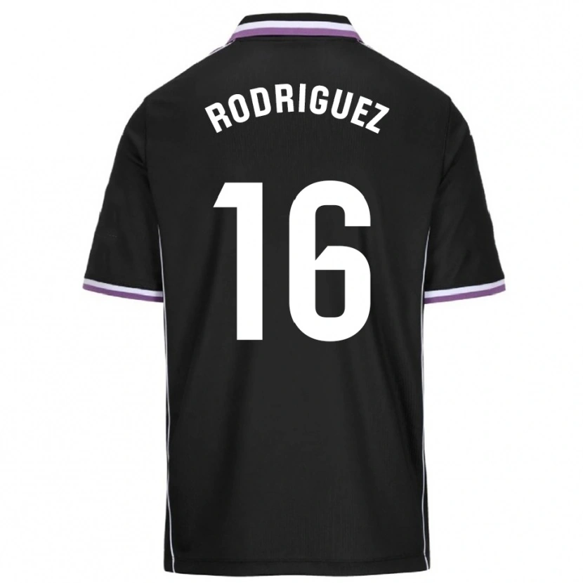 Danxen Niño Camiseta Gabriel Rodríguez #16 Morado Negro 2ª Equipación 2025/26 La Camisa