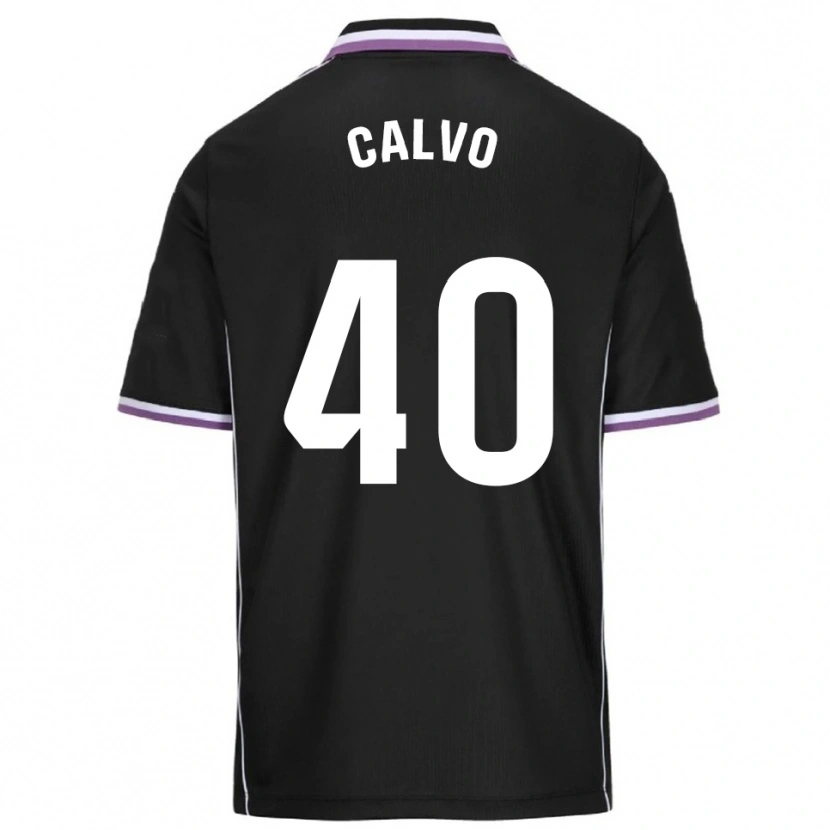 Danxen Niño Camiseta Hugo Calvo #40 Morado Negro 2ª Equipación 2025/26 La Camisa
