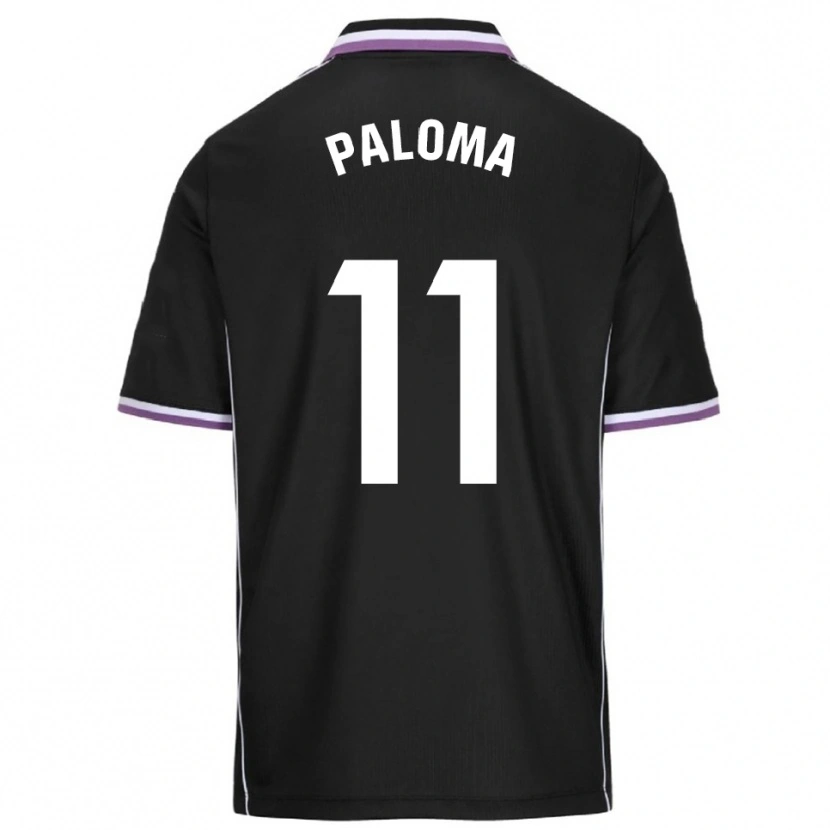 Danxen Niño Camiseta Paloma Gonzalez #11 Morado Negro 2ª Equipación 2025/26 La Camisa