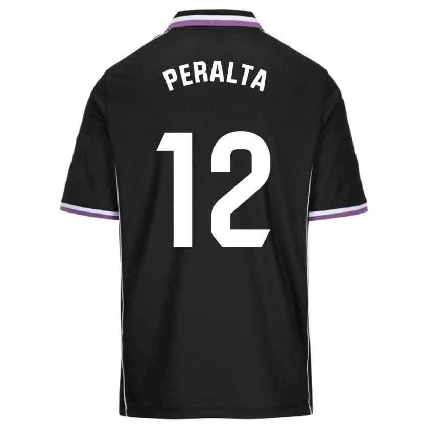 Danxen Niño Camiseta Fernando Peralta #12 Morado Negro 2ª Equipación 2025/26 La Camisa
