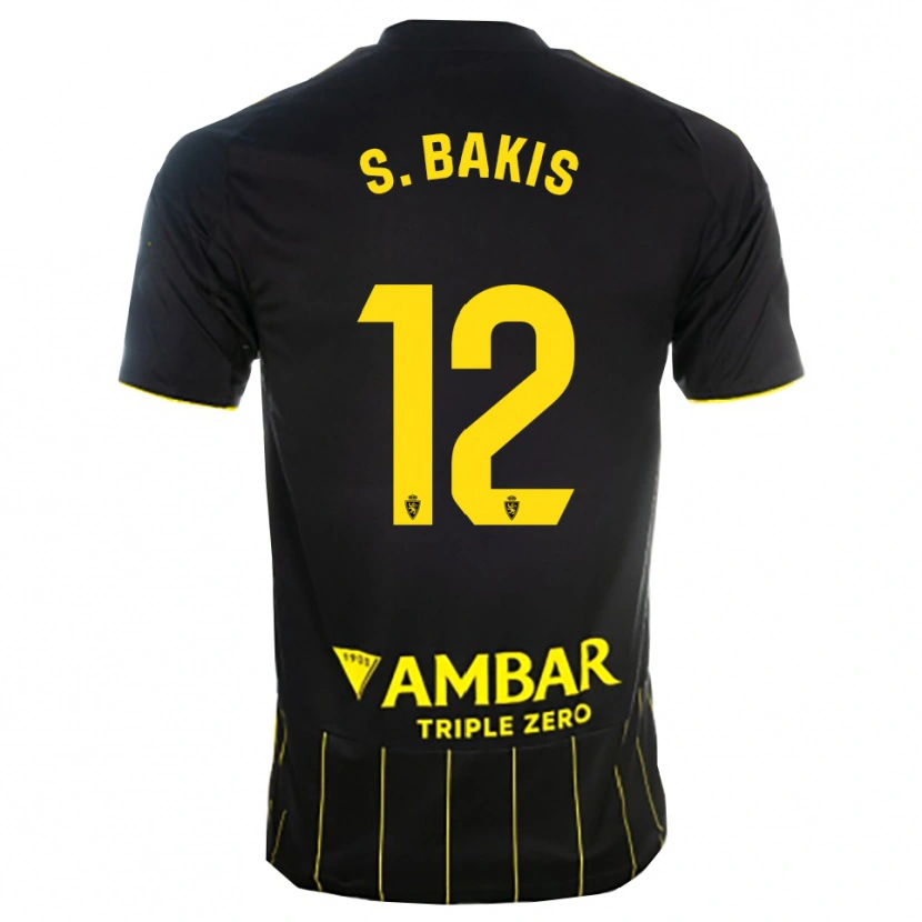 Danxen Niño Camiseta Sinan Bakış #12 Negro Amarillo 2ª Equipación 2025/26 La Camisa