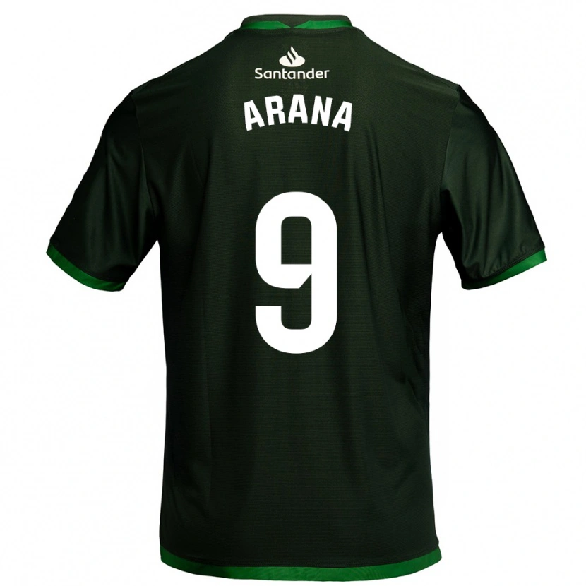 Danxen Niño Camiseta Juan Carlos Arana #9 Verde Oscuro 2ª Equipación 2025/26 La Camisa