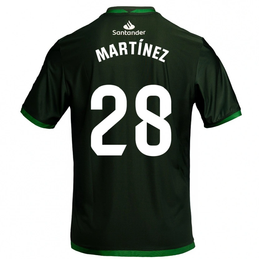 Danxen Niño Camiseta Sergio Martínez #28 Verde Oscuro 2ª Equipación 2025/26 La Camisa