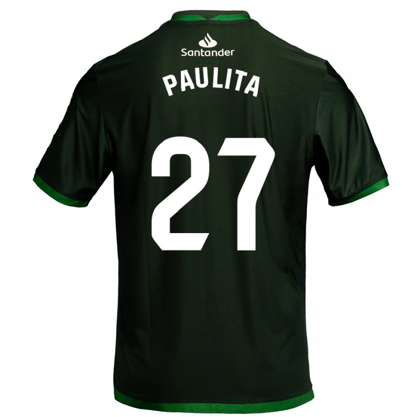 Danxen Niño Camiseta Paula García Hontañón #27 Verde Oscuro 2ª Equipación 2025/26 La Camisa