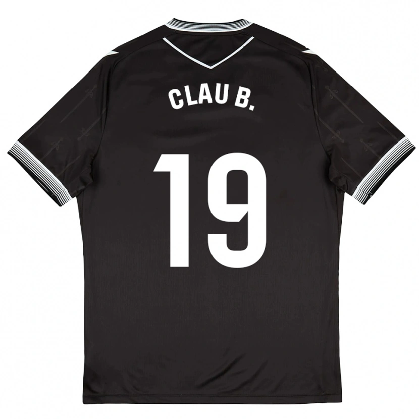 Danxen Niño Camiseta Claudia Barrios #19 Negro Blanco 2ª Equipación 2025/26 La Camisa