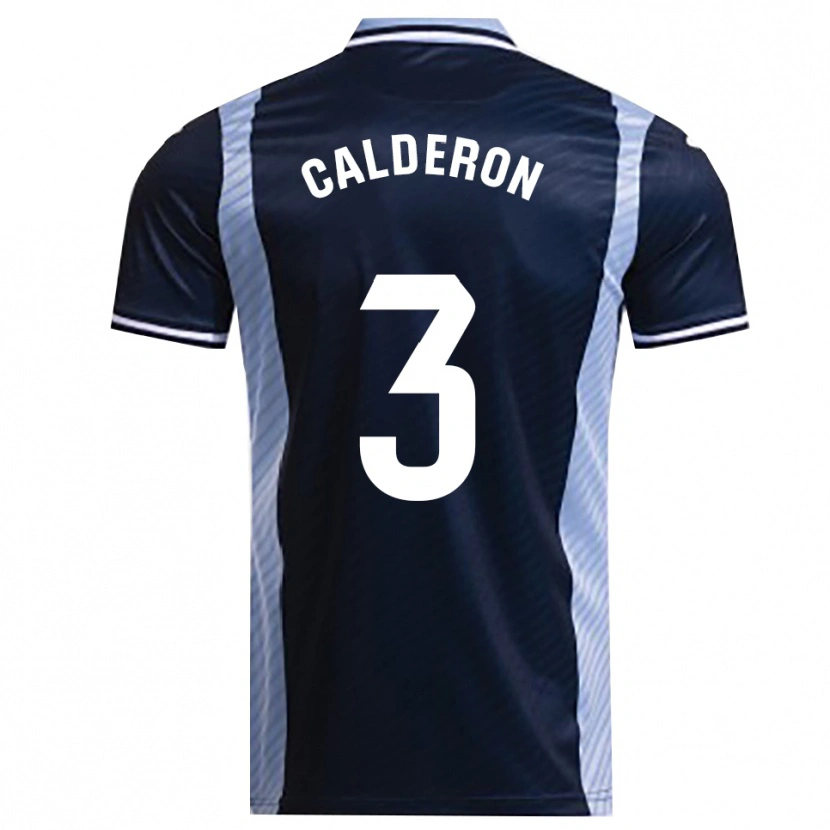 Danxen Niño Camiseta José Calderón #3 Azul Marino Celeste 2ª Equipación 2025/26 La Camisa