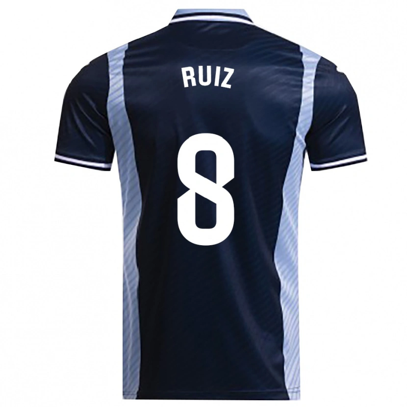 Danxen Niño Camiseta Isma Ruiz #8 Azul Marino Celeste 2ª Equipación 2025/26 La Camisa