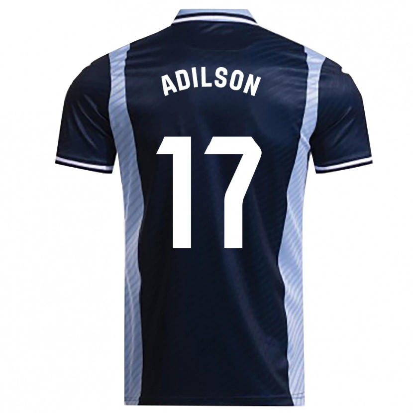 Danxen Niño Camiseta Adilson #17 Azul Marino Celeste 2ª Equipación 2025/26 La Camisa