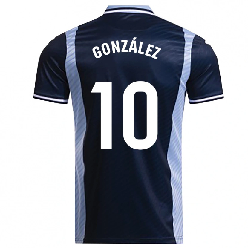 Danxen Niño Camiseta Jacobo González #10 Azul Marino Celeste 2ª Equipación 2025/26 La Camisa