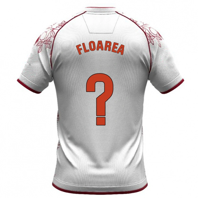 Danxen Niño Camiseta Moise Floarea #0 Blanco Burdeos 2ª Equipación 2025/26 La Camisa