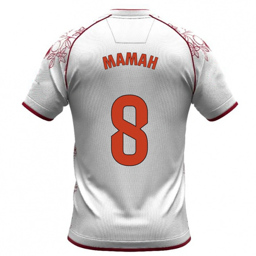 Danxen Niño Camiseta Kenneth Mamah #8 Blanco Burdeos 2ª Equipación 2025/26 La Camisa