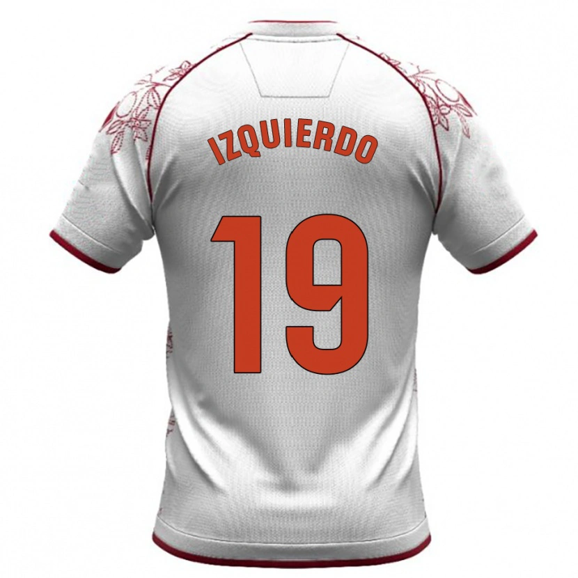 Danxen Niño Camiseta Yeray Izquierdo #19 Blanco Burdeos 2ª Equipación 2025/26 La Camisa