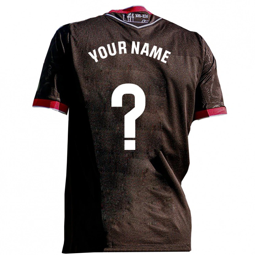 Danxen Niño Camiseta Su Nombre #0 Negro Rojo 2ª Equipación 2025/26 La Camisa