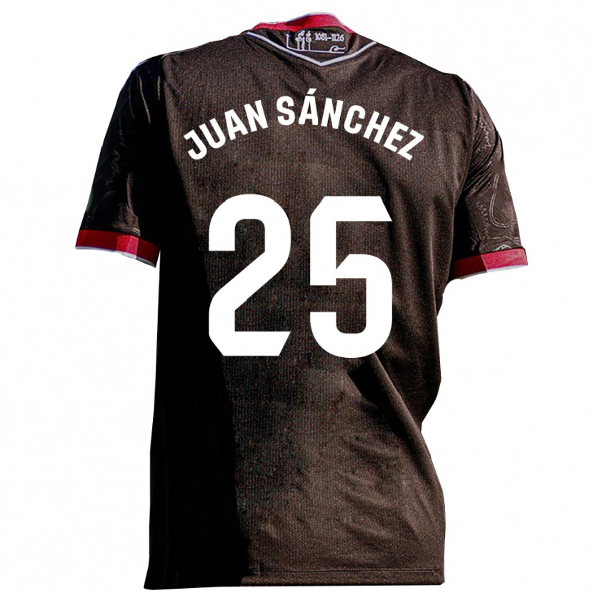 Danxen Niño Camiseta Juan Sánchez #25 Negro Rojo 2ª Equipación 2025/26 La Camisa
