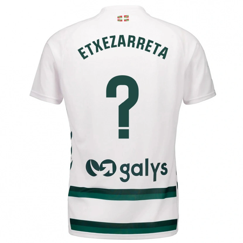 Danxen Niño Camiseta Ane Etxezarreta Ayerbe #0 Blanco Verde 2ª Equipación 2025/26 La Camisa