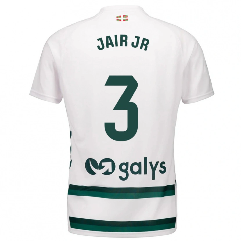 Danxen Niño Camiseta Jair Amador #3 Blanco Verde 2ª Equipación 2025/26 La Camisa